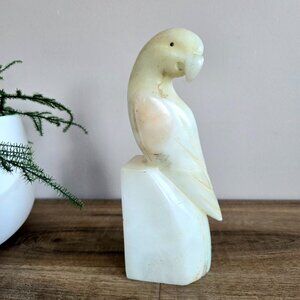 Vintage Italian Alabaster parrot bookend/paper weight.